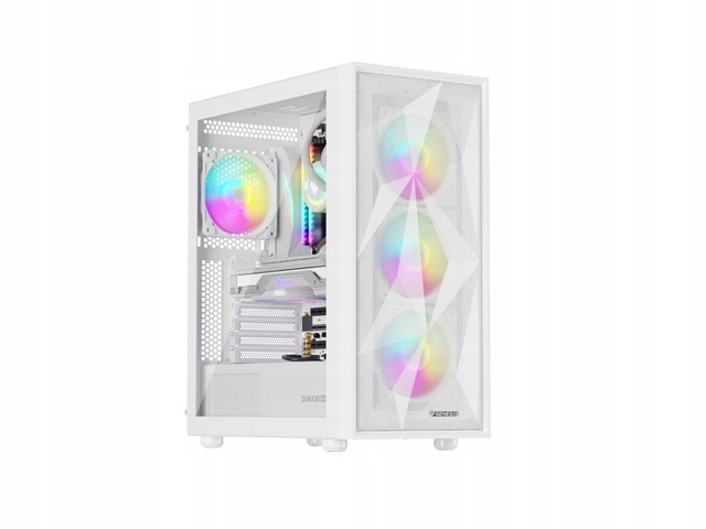Počítačová skriňa Genesis Diaxid 605 ARGB MIDI TOWER USB-C biela