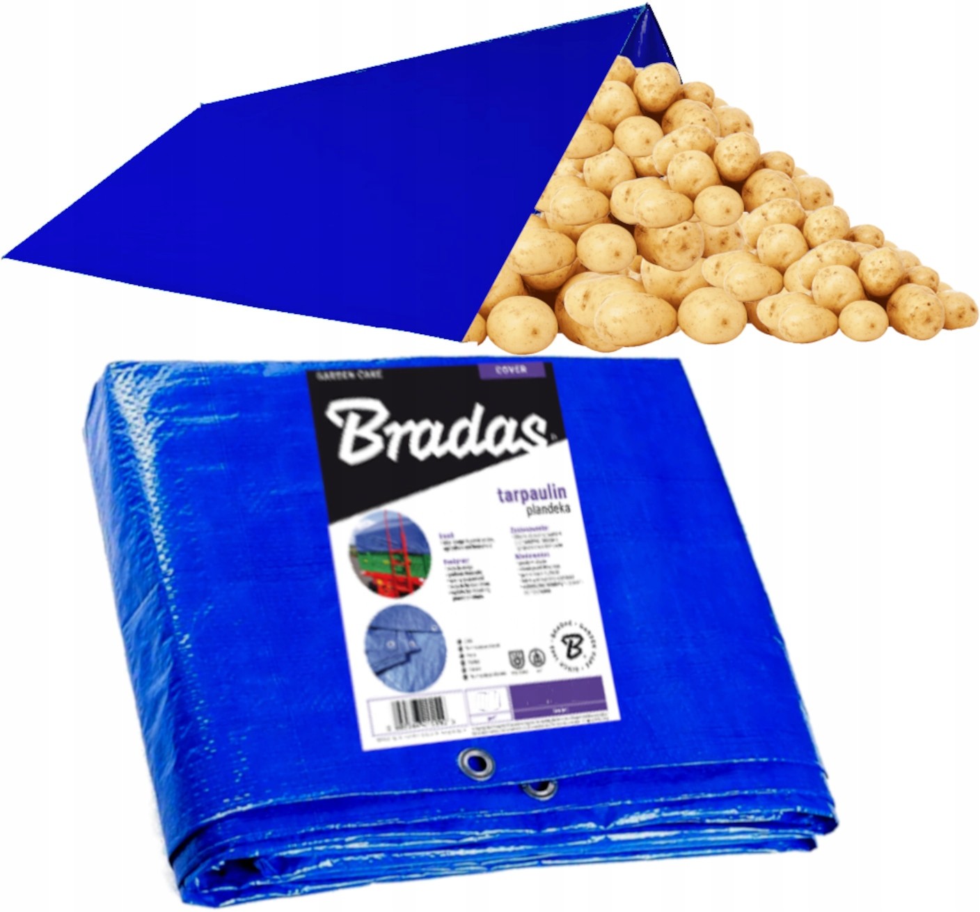 BRADAS Veľká modrá plachta 8x10 m, 50 g/m2, odolná a univerzálna