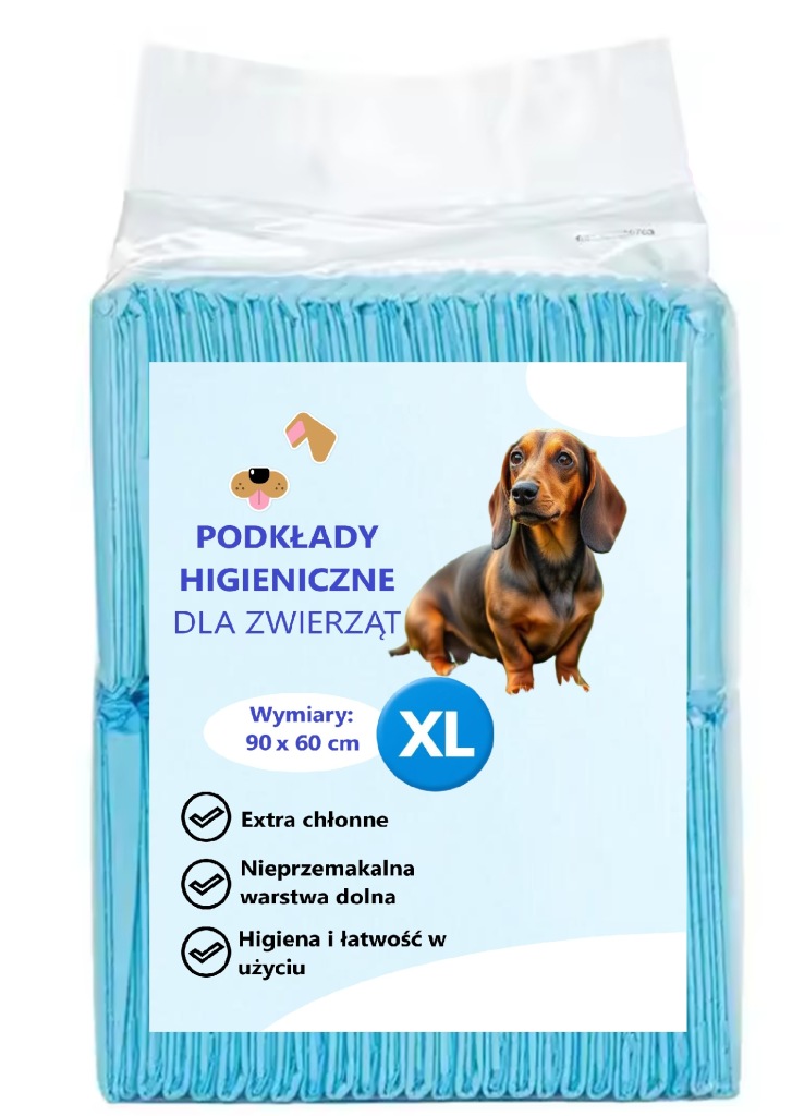Hygienické podložky pre psov XL 90 × 60 cm 100 ks – savé tréningové podložky
