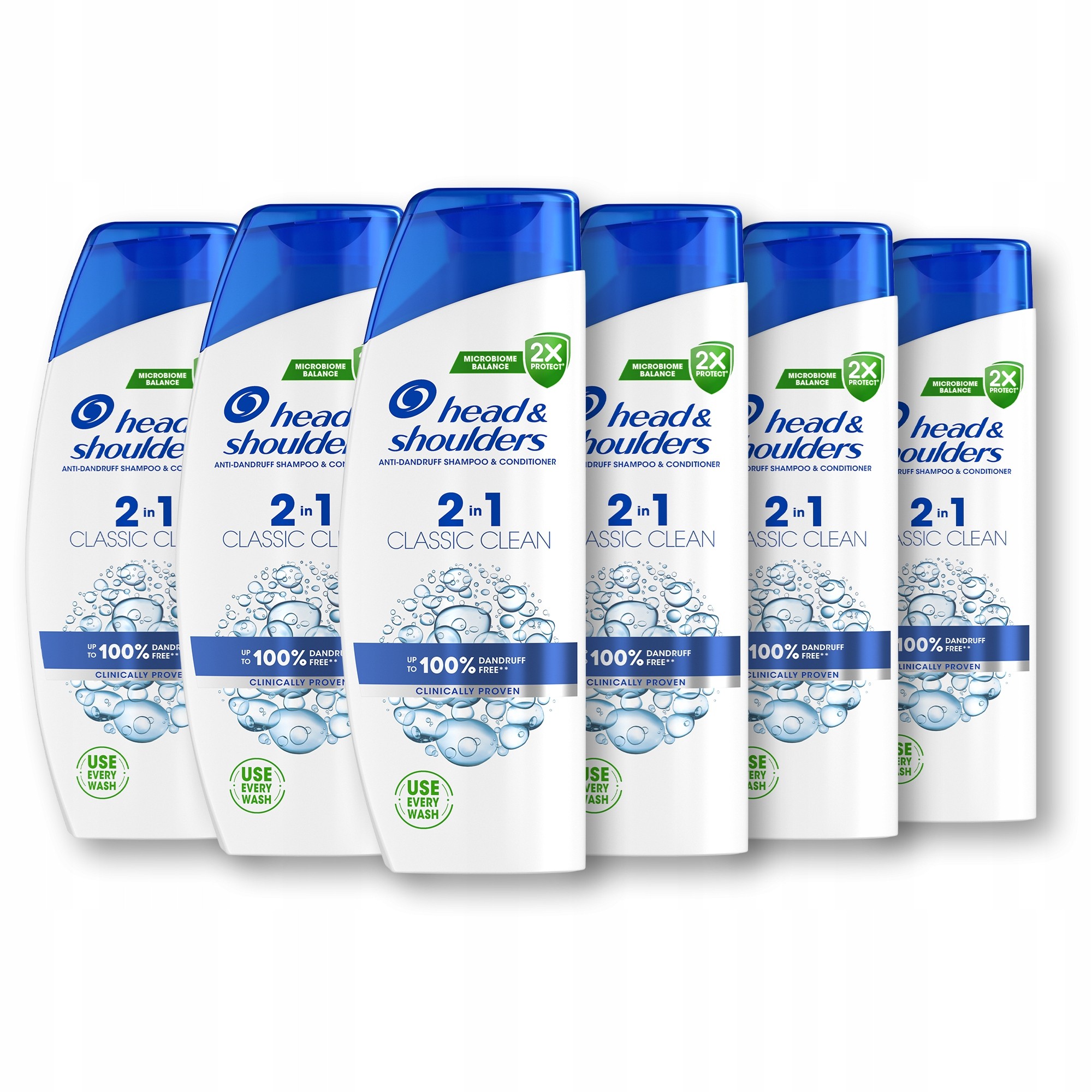 Šampón Head & Shoulders Classic Clean 2 v 1, 6 x 330 ml