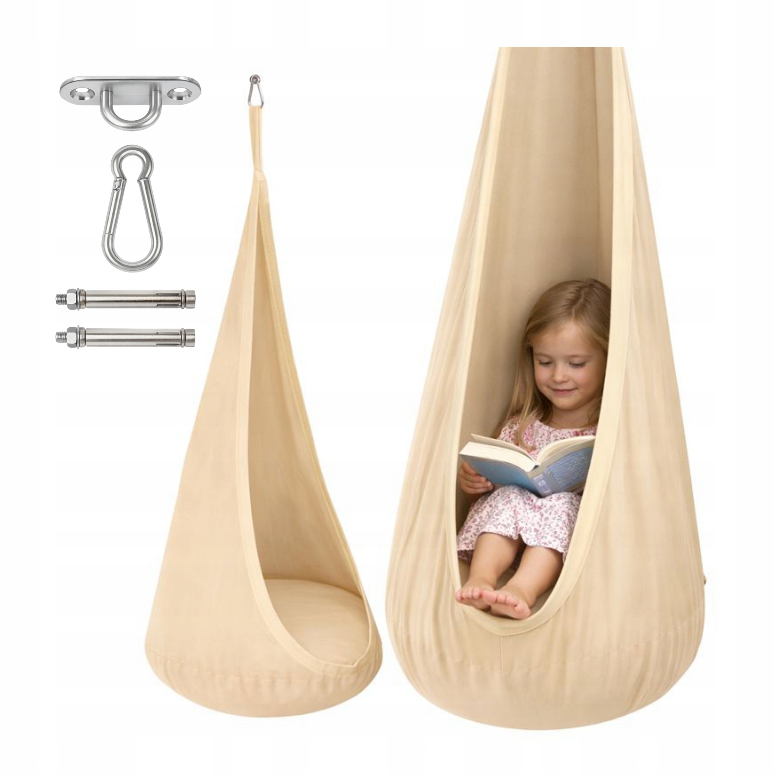 Detská hojdačka Clever Leon COCOON SENSORY do izby, závesné kreslo