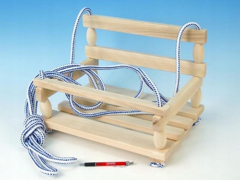 Drevená hojdačka s medvedíkmi 38x30cm
