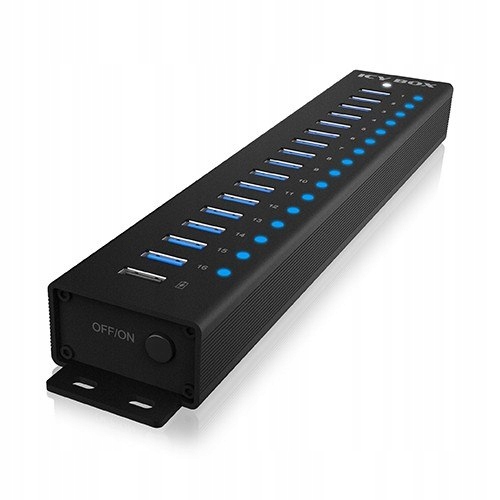 IcyBox IB-HUB1717 hub 16+1 USB HUB port, 16x USB