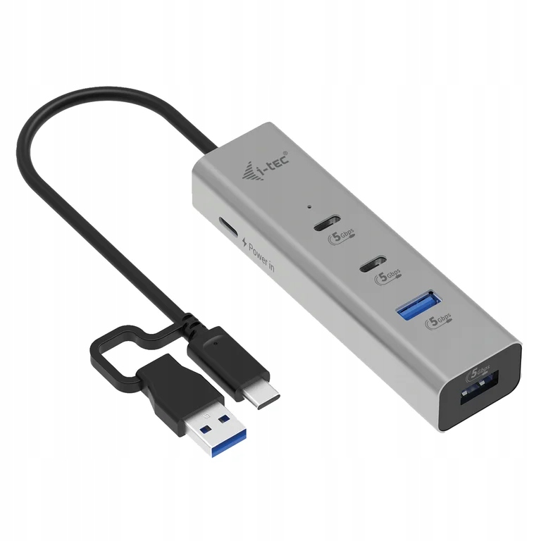 I-TEC CAHUBMETAL2A2CPD USB hub 4 porty