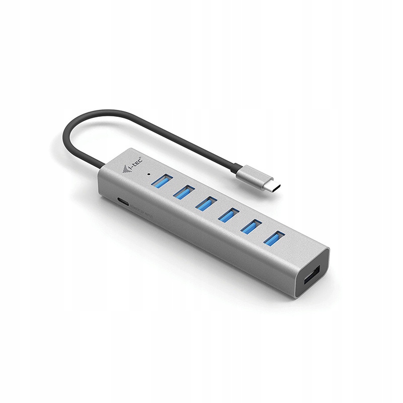 Nabíjací kovový HUB I-TEC Hub USB-C, 7 portov