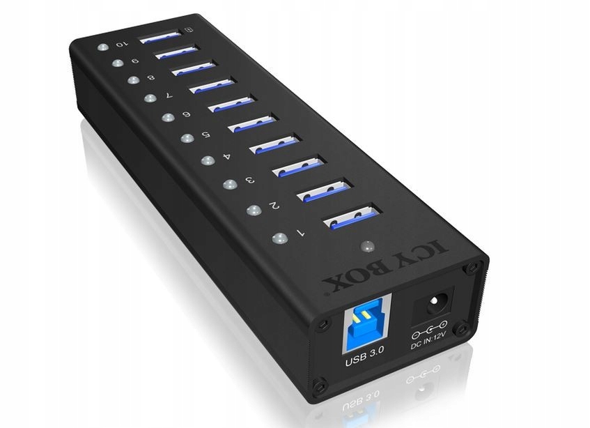10-portový USB Hub IcyBox IB-AC6110