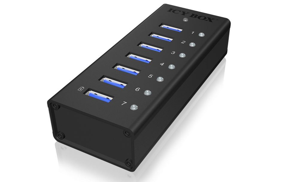 7-portový USB hub IcyBox IB-AC618