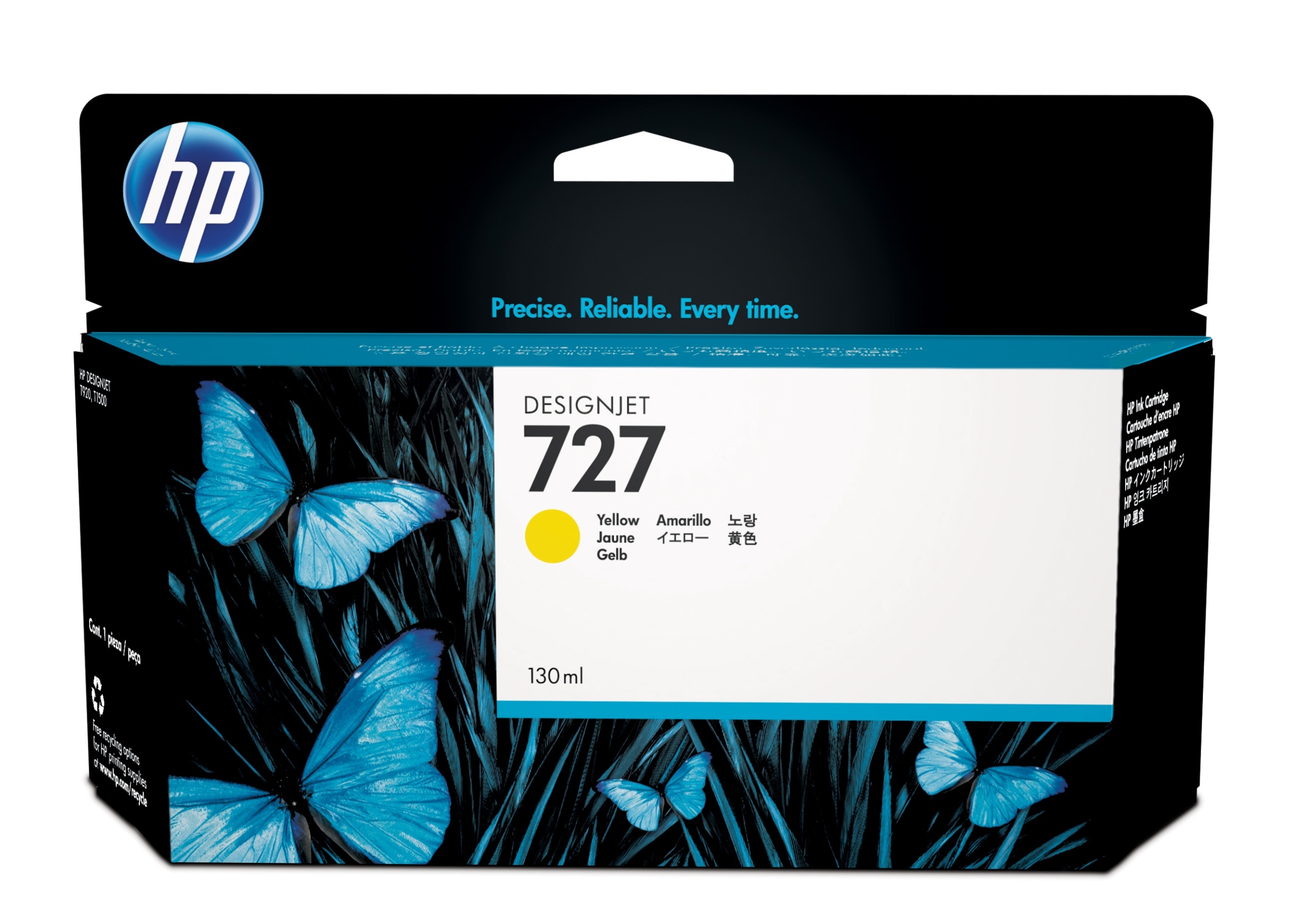 Žltá atramentová kazeta HP 727 XL B3P21A