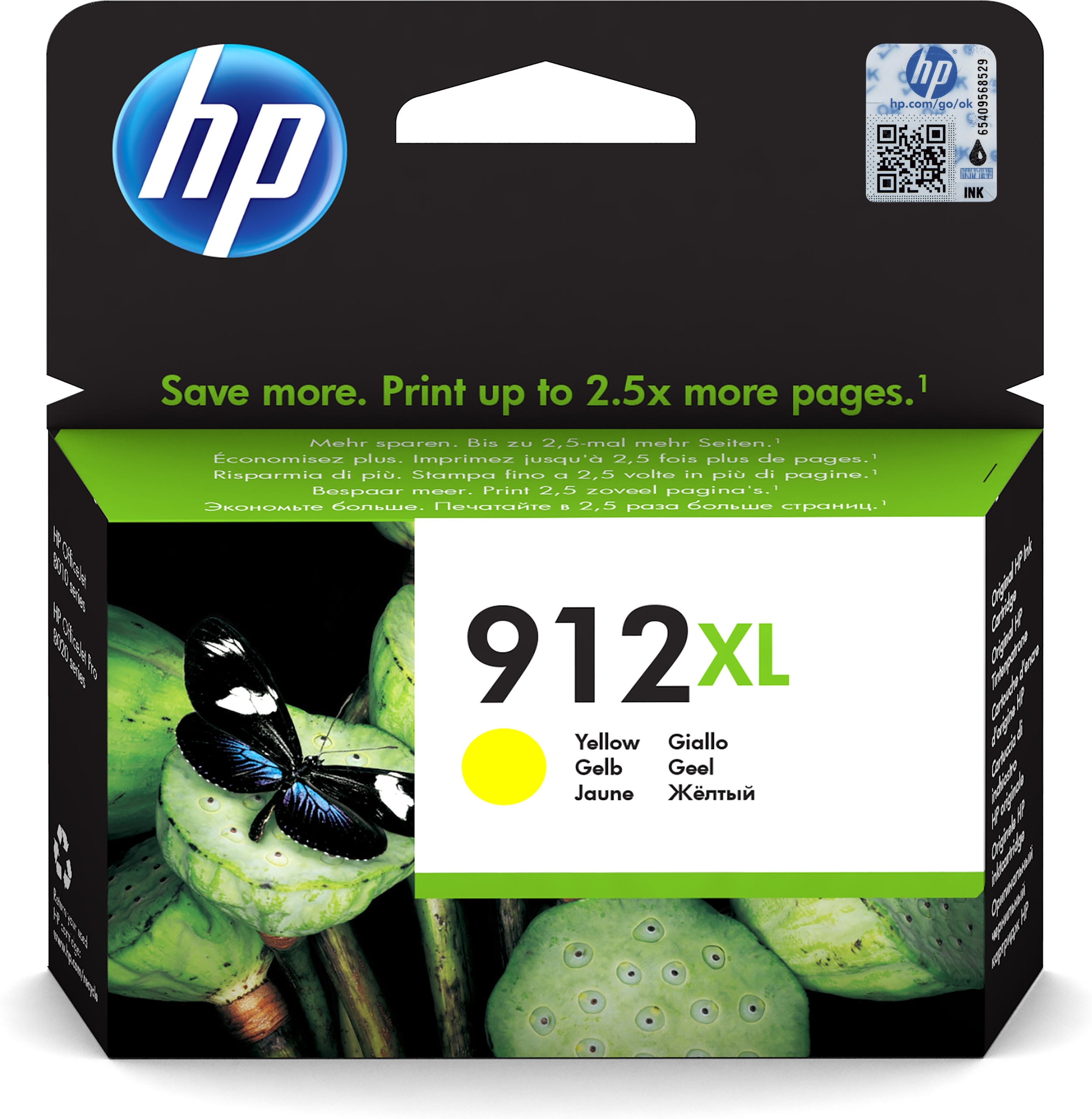 Žltá atramentová kazeta HP 912 XL 3YL83AE