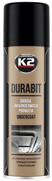K2 DURABIT 500 ml – ochrana podvozku auta pred koróziou, odletujúcimi kamienkami a vodou