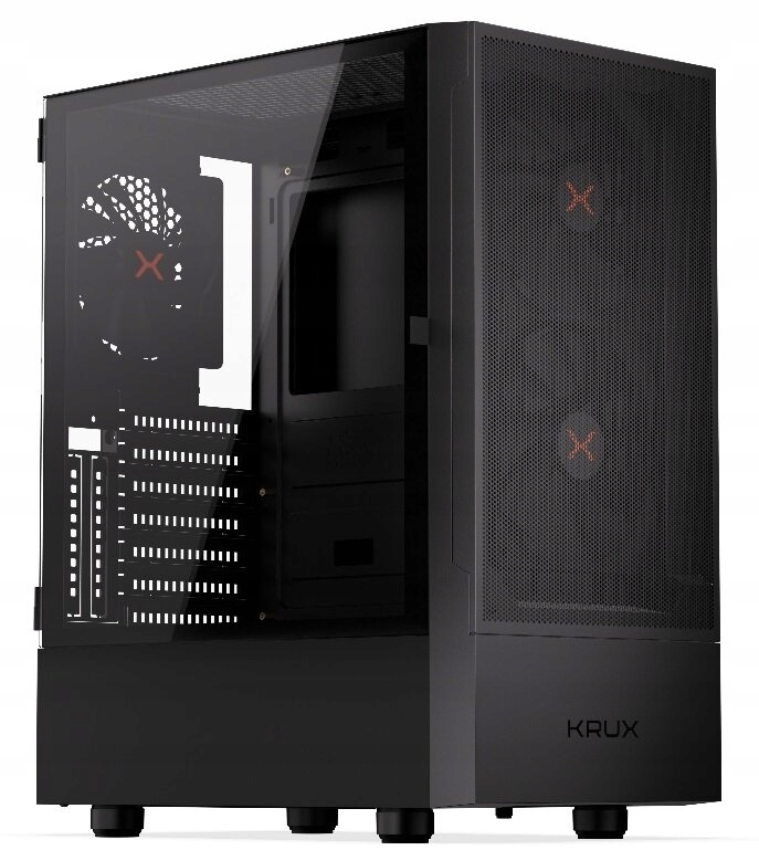 Krux KRXD007 Midi Tower skriňa čierna