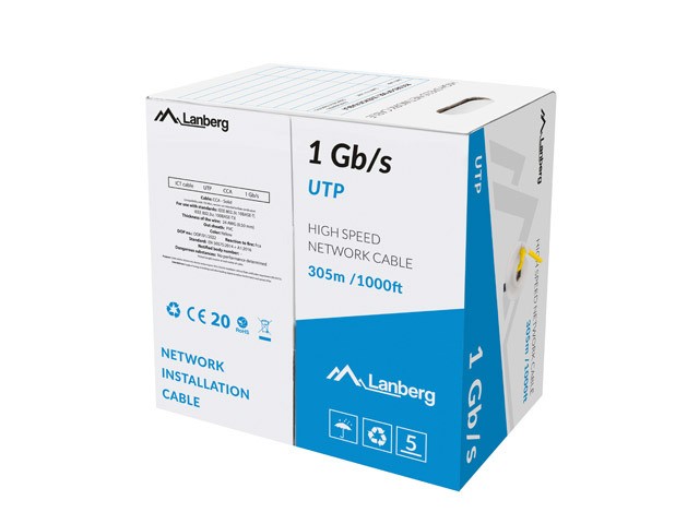 UTP kábel Lanberg 1Gb/s 305m CCA vodič žltý