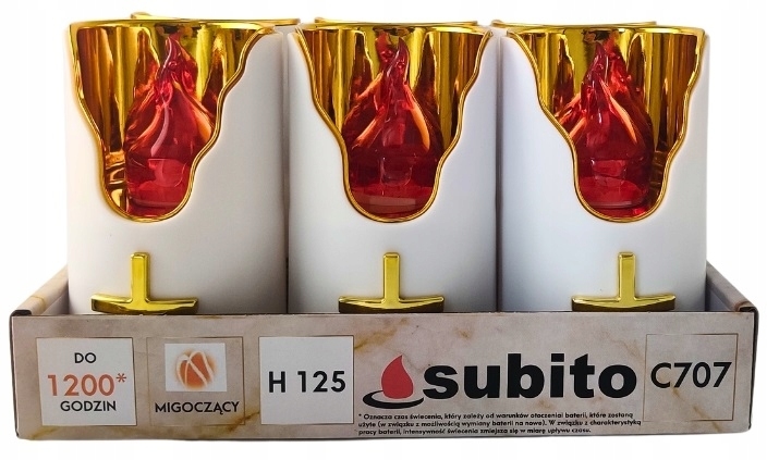 Dekoratívne Vložky do Lampášov SUBITO s Batériovým Napájaním