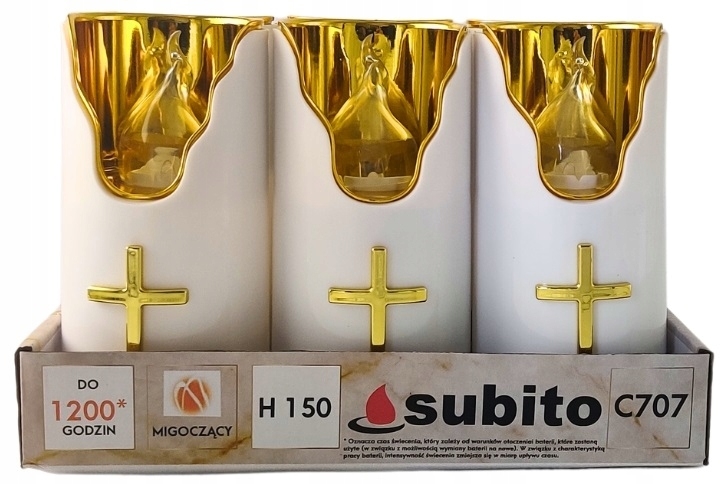 Dekoratívne LED vklady do sviec SUBITO s trvanlivosťou až 50 dní