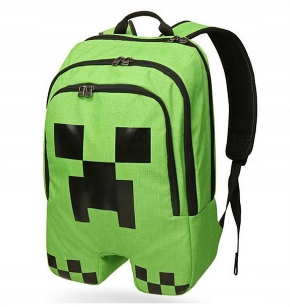 Originálny batoh z hry Minecraft s emblémom Creepera