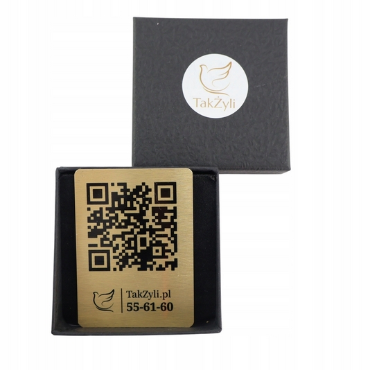 Medailón QR – Profil Pamäti Zosnulých, Trvanlivé Oceľové Označenie