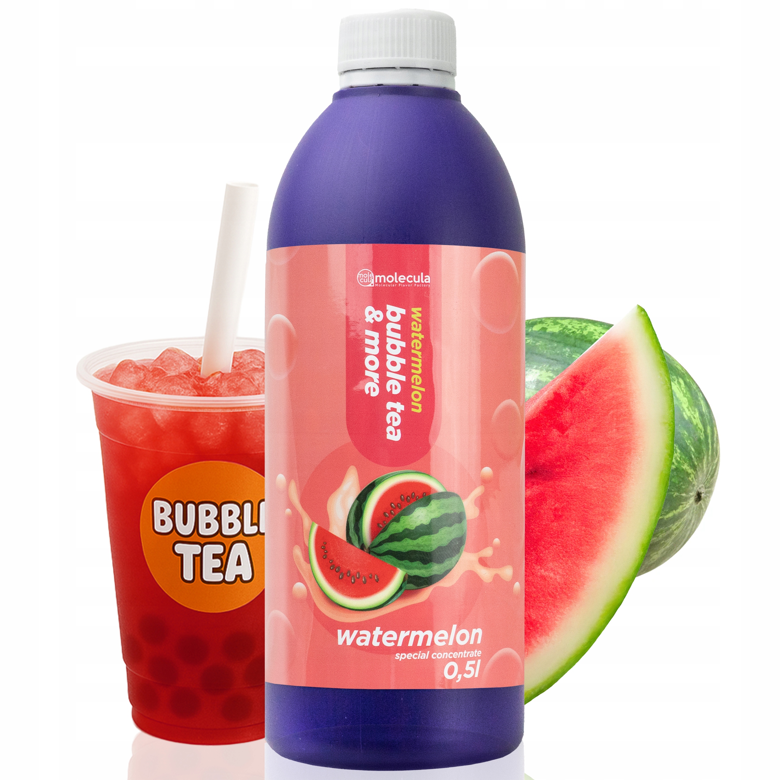 Molecula Bubble Tea sirup Vodný melón 500 ml | Ovocný koncentrát 1 : 10