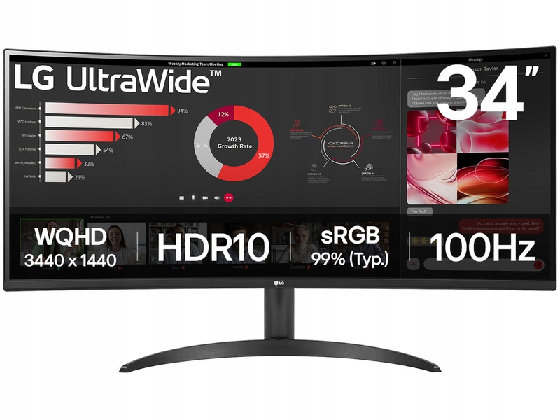 LG UltraWide 34WR50QK LED monitor 34" 3440 x 1440 px VA
