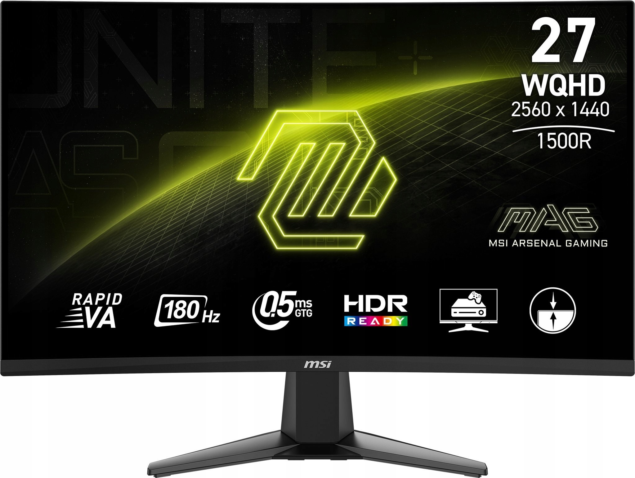 Herný monitor MSI MAG 27CQ6F 27'' 180 Hz 2560 x 1440 WQHD zakrivený