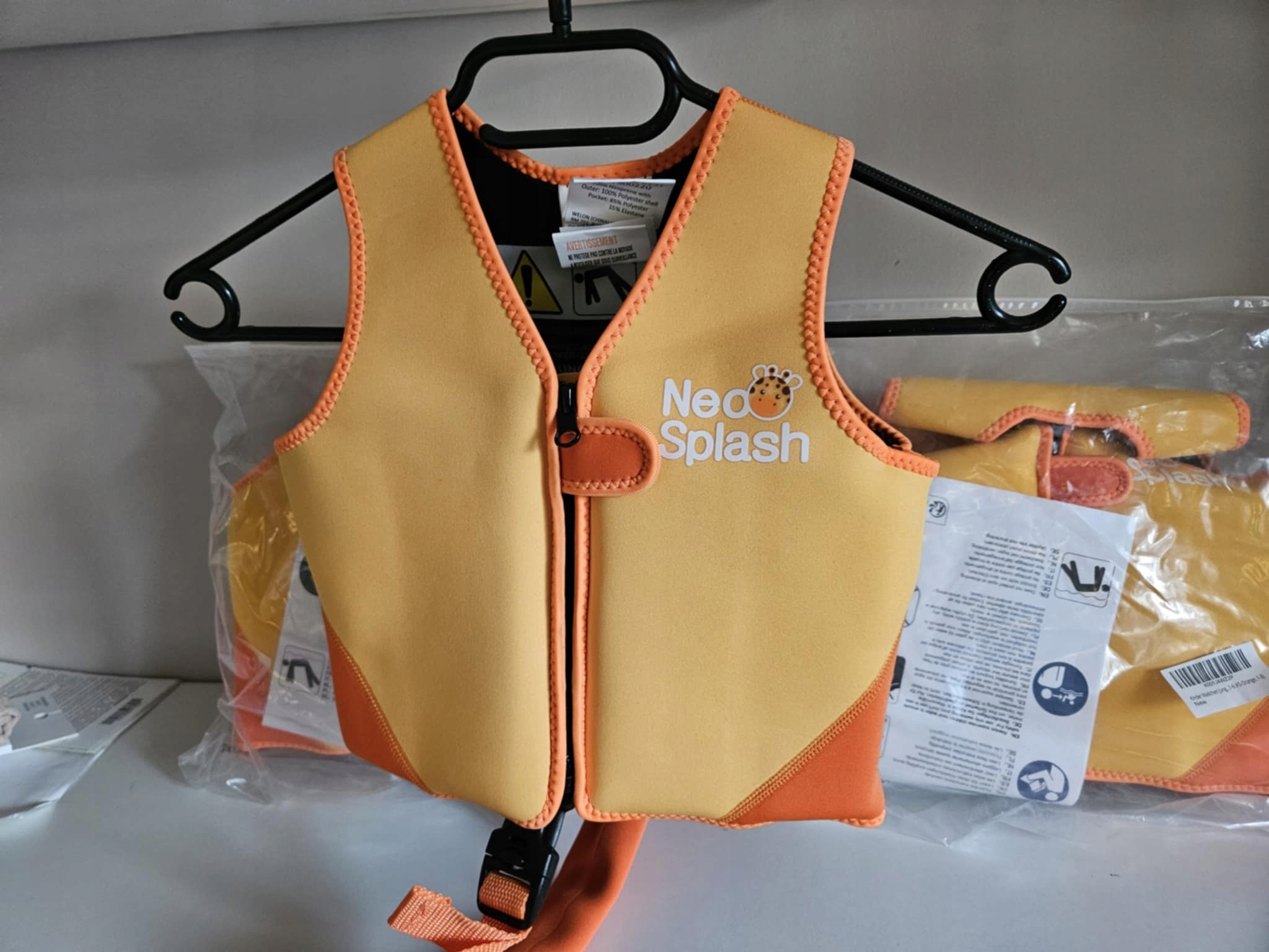 Detská plavecká vesta NEO-SPLASH 1-3 roky s nastaviteľnými popruhmi