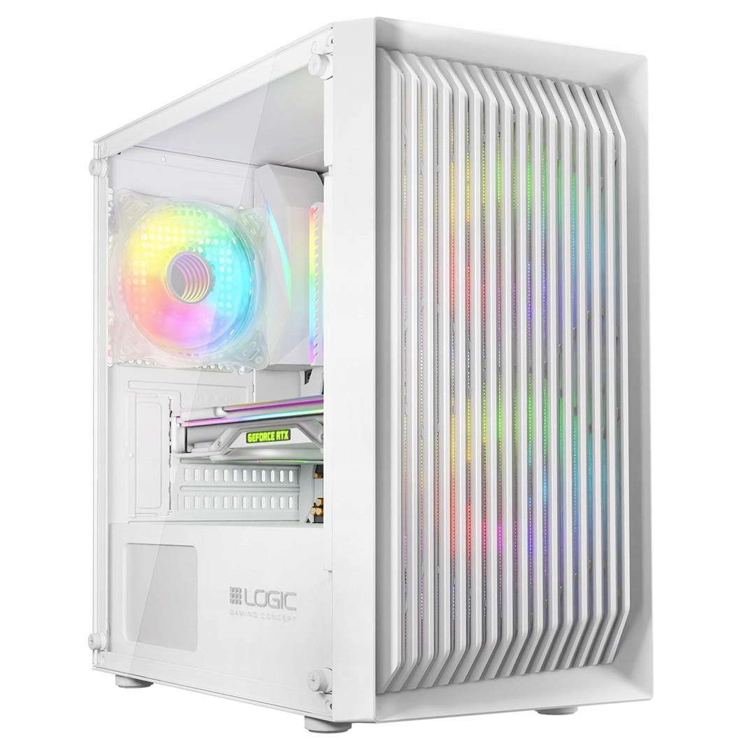 Skrinka Logic Concept Atos ARGB Mini biela Mini Tower biela