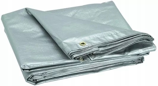 Odolná krycia plachta 4x8 m, strieborná, 110g/m2 – PREMAR
