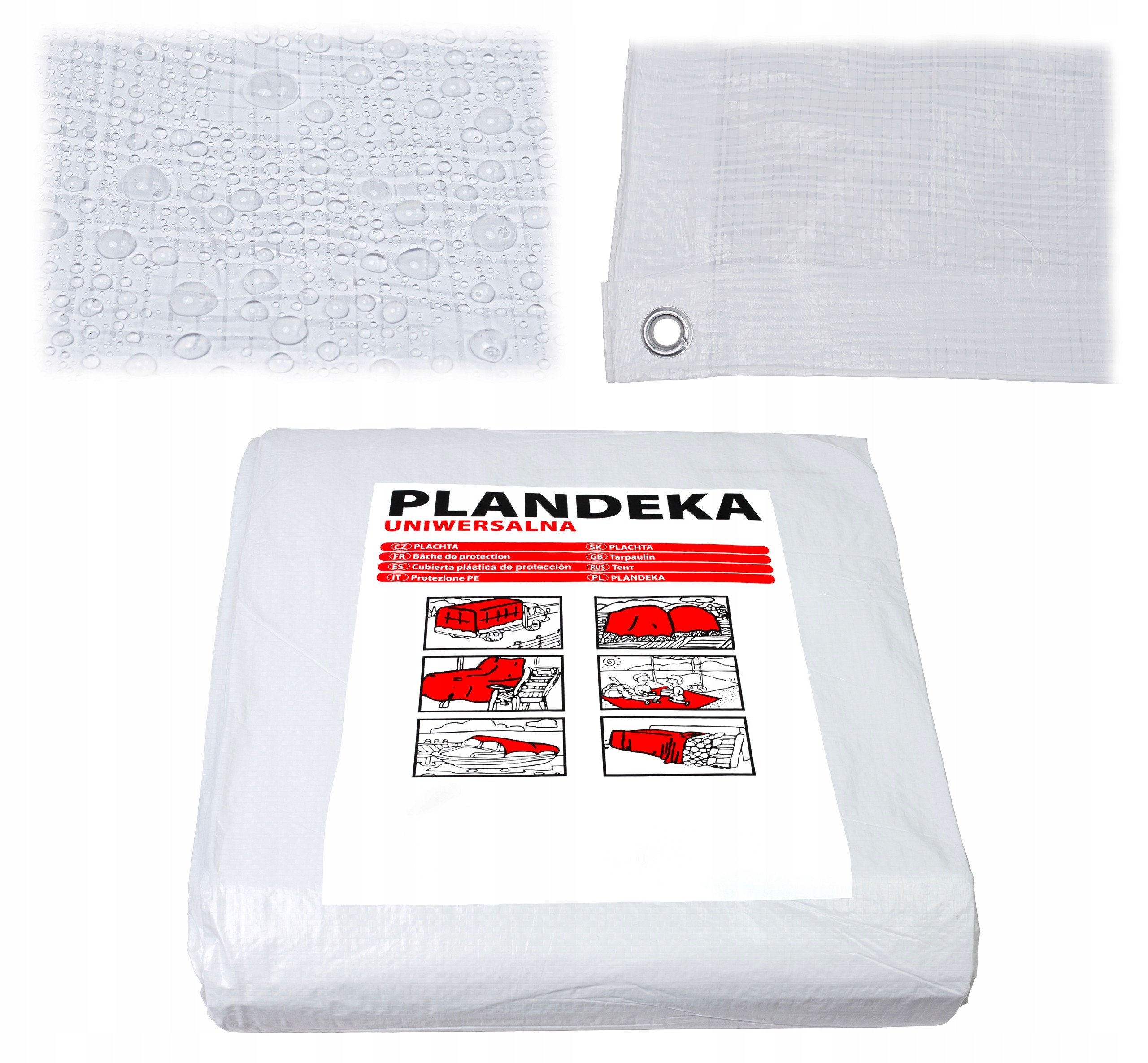 Univerzálna Biela Plachta 4x6 m 60g/m² na Ochranné Účely