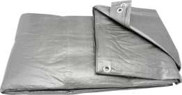 Strieborná krycia plachta 5 × 6 m, 120 g/m²