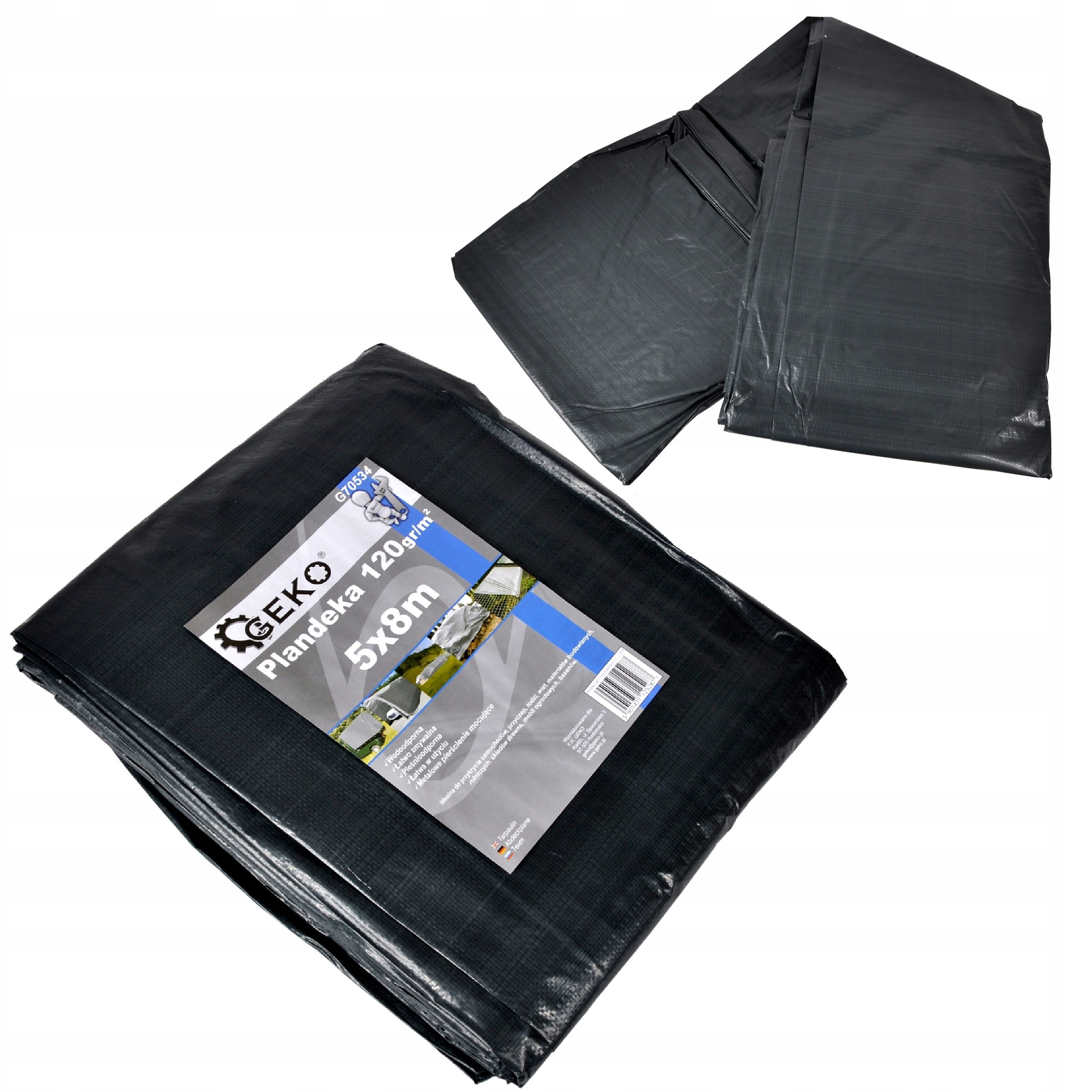 Extra hrubá šedá plachta 5x6m 120g/m² od GEKO
