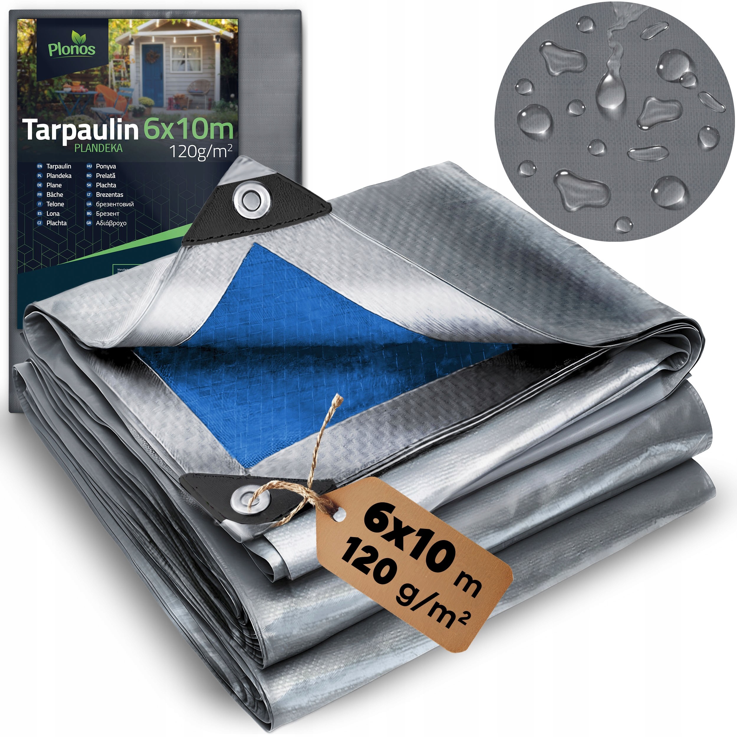 Odolná HDPE plachta 600x1000 cm, 120 g/m2, UV a mrazuvzdorná