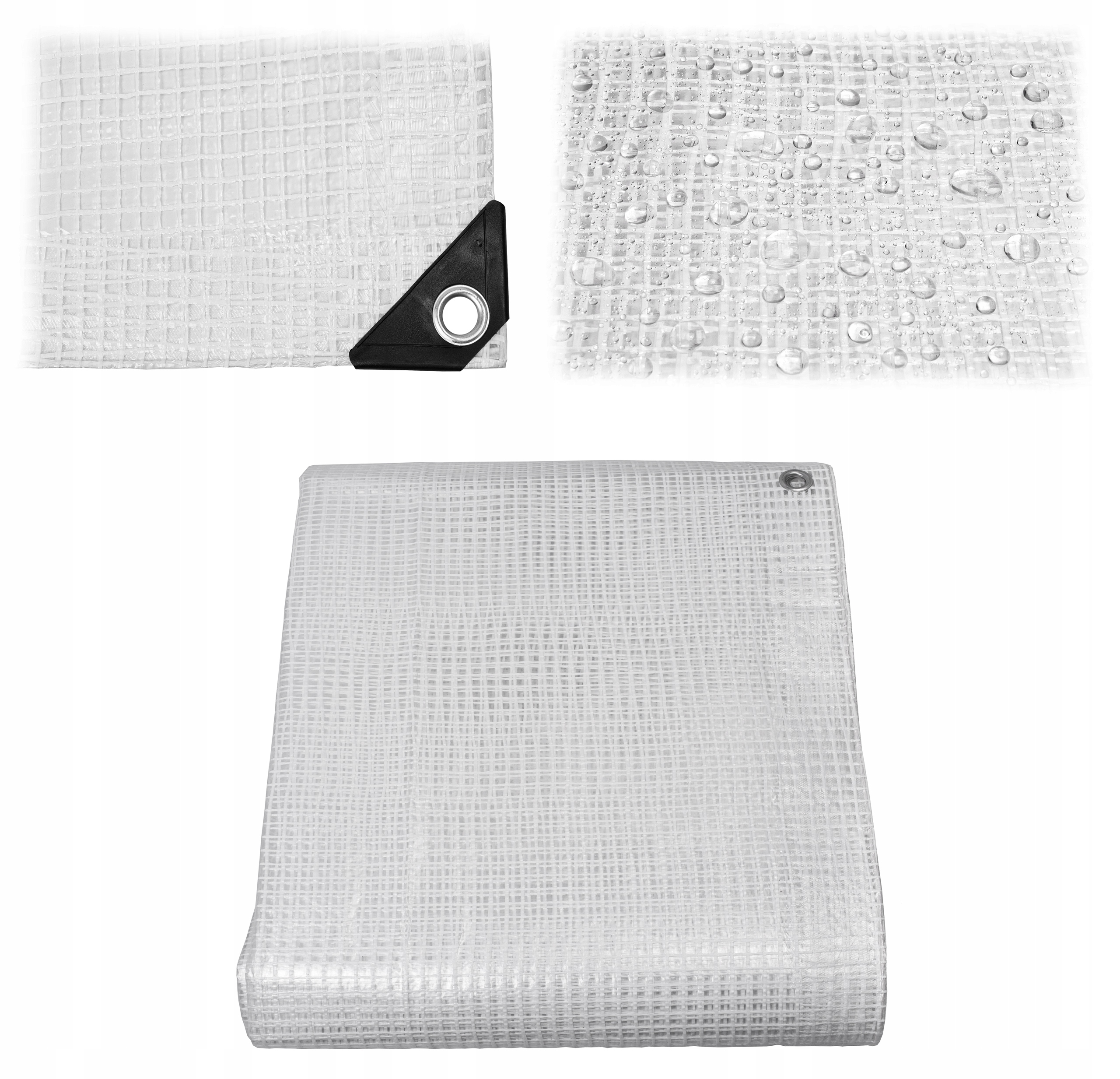Przezroczysta Wzmocniona Plandeka 6x12 m, 100g/m² - Idealna Ochrona Przed Warunkami Atmosferycznymi