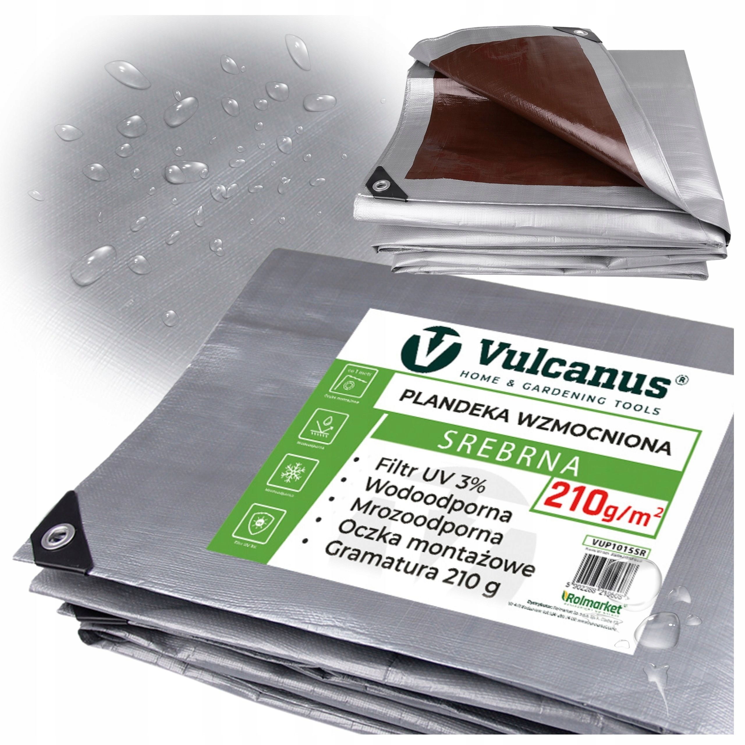Plandeka Vulcanus® PREMIUM 5x6m, strieborno-hnedá – ochrana za každého počasia
