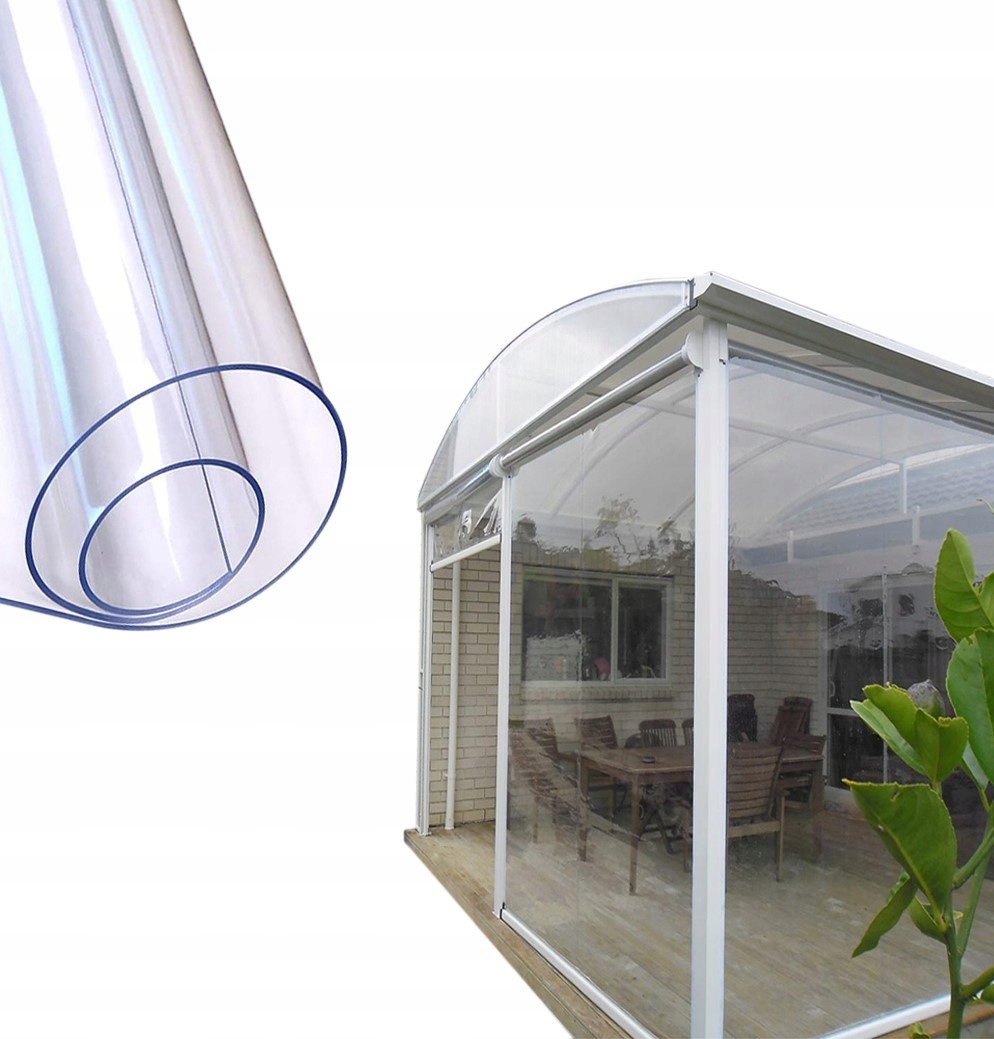 Transparentná PVC folia bezfarebná pre záhradné altánky