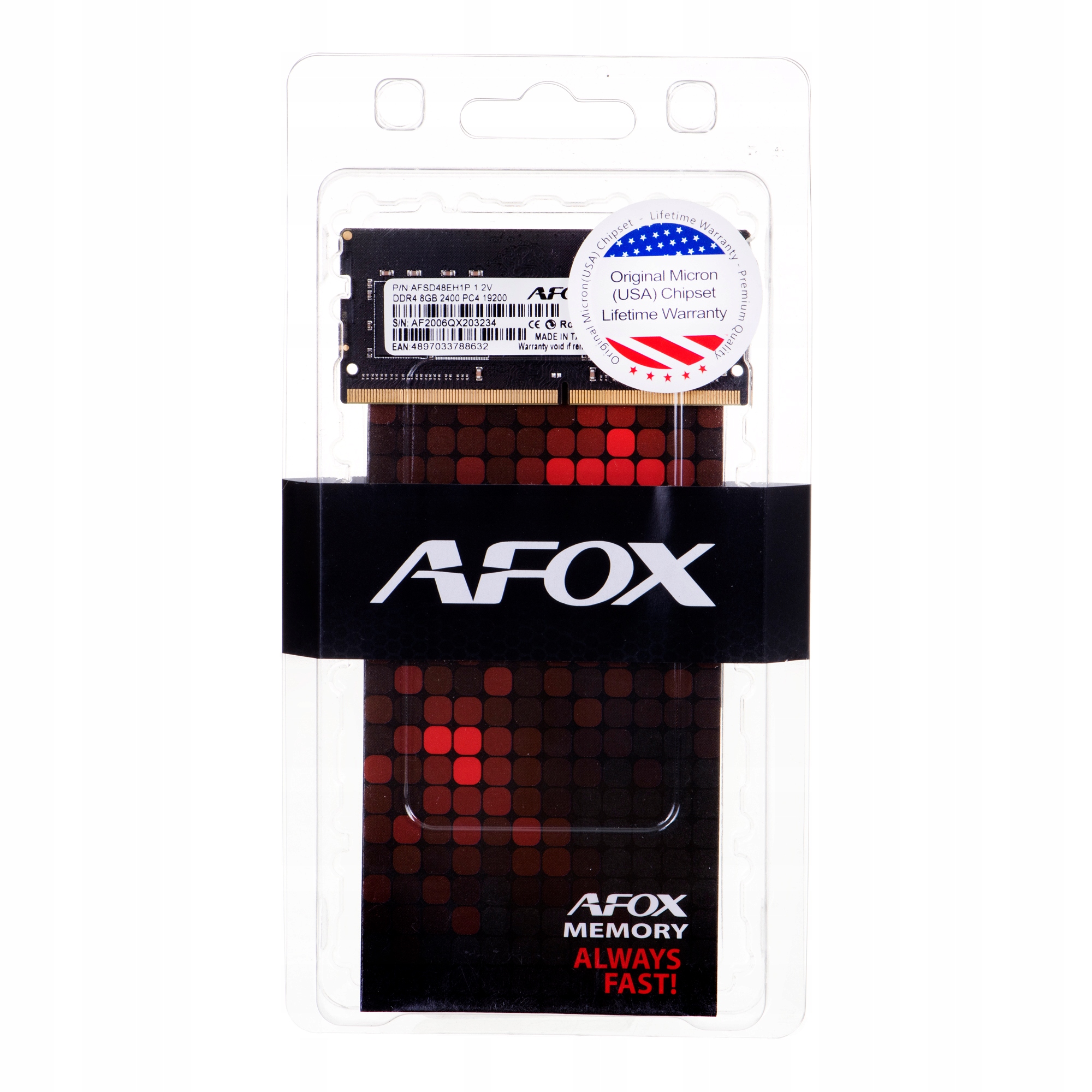 RAM DDR4 AFOX AFSD48EH1P 8GB