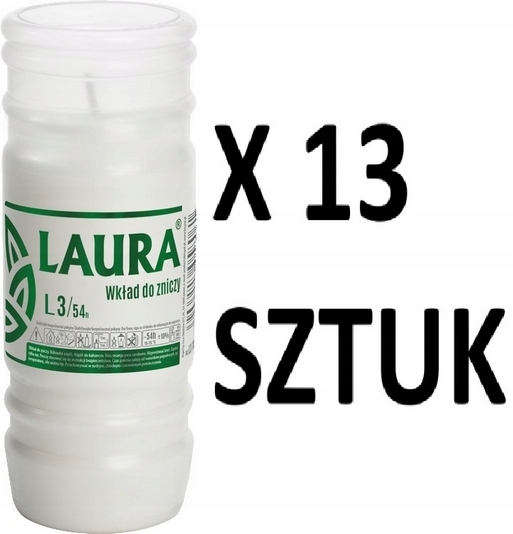 Sada 13 parafínových náplní BISPOL Laura L3 - Ideálne pre svetlo a pripomienku