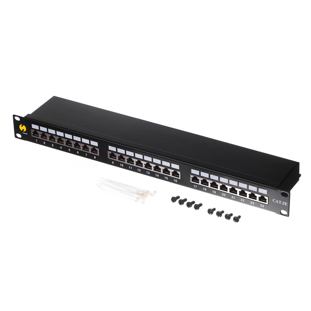 Netrack 104-03 24-portový patch panel čierny