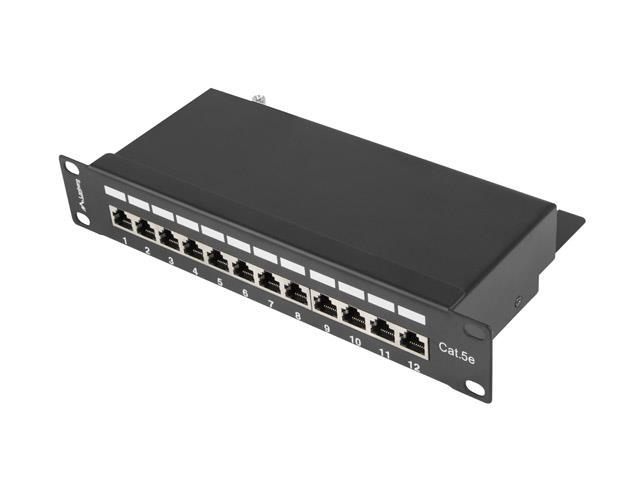 Patch panel Lanberg PPF5-9012-B čierny kat. 5e