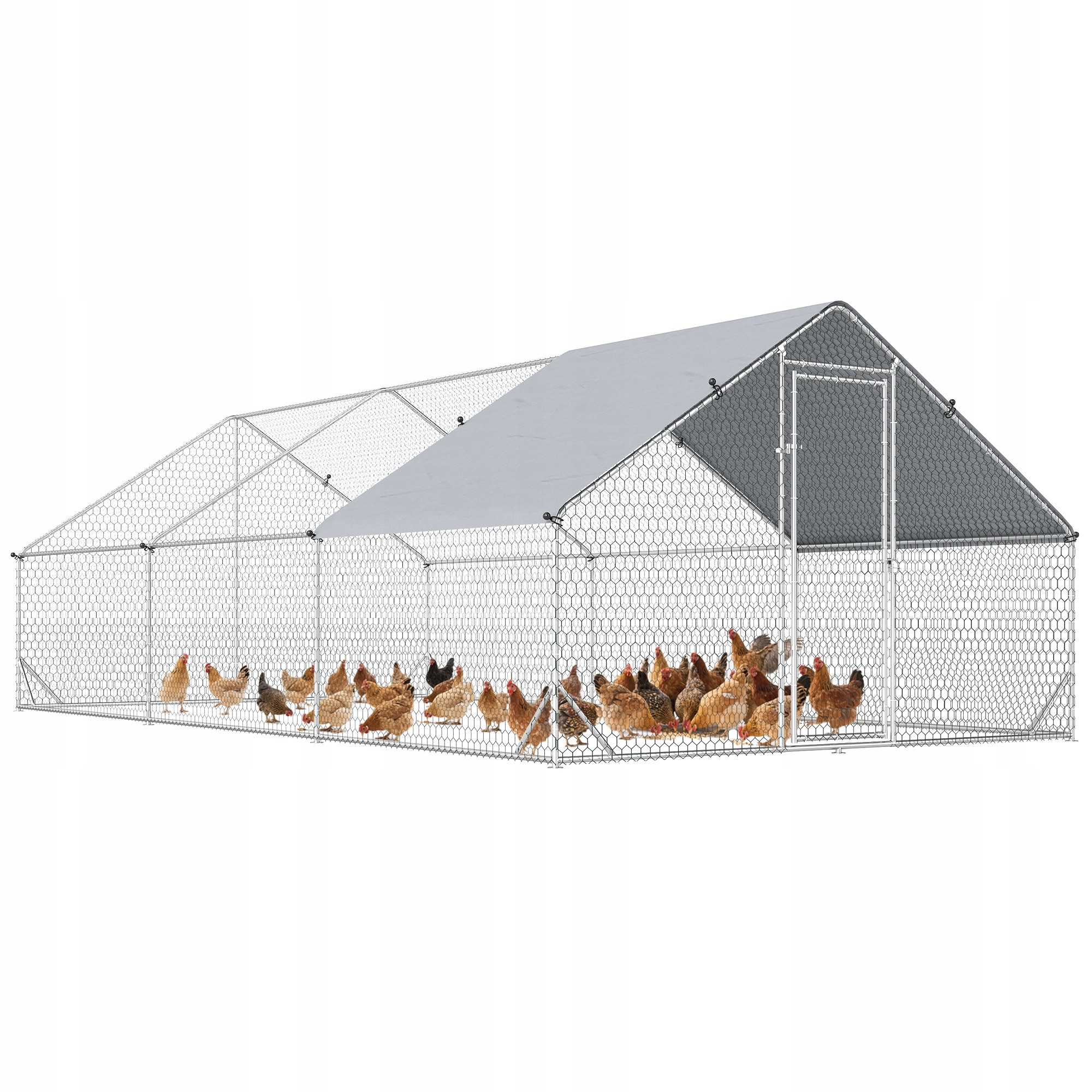 Vonkajší kurník PawHut XXL, 3 x 6 x 2 m, výbeh pre 12-18 sliepok