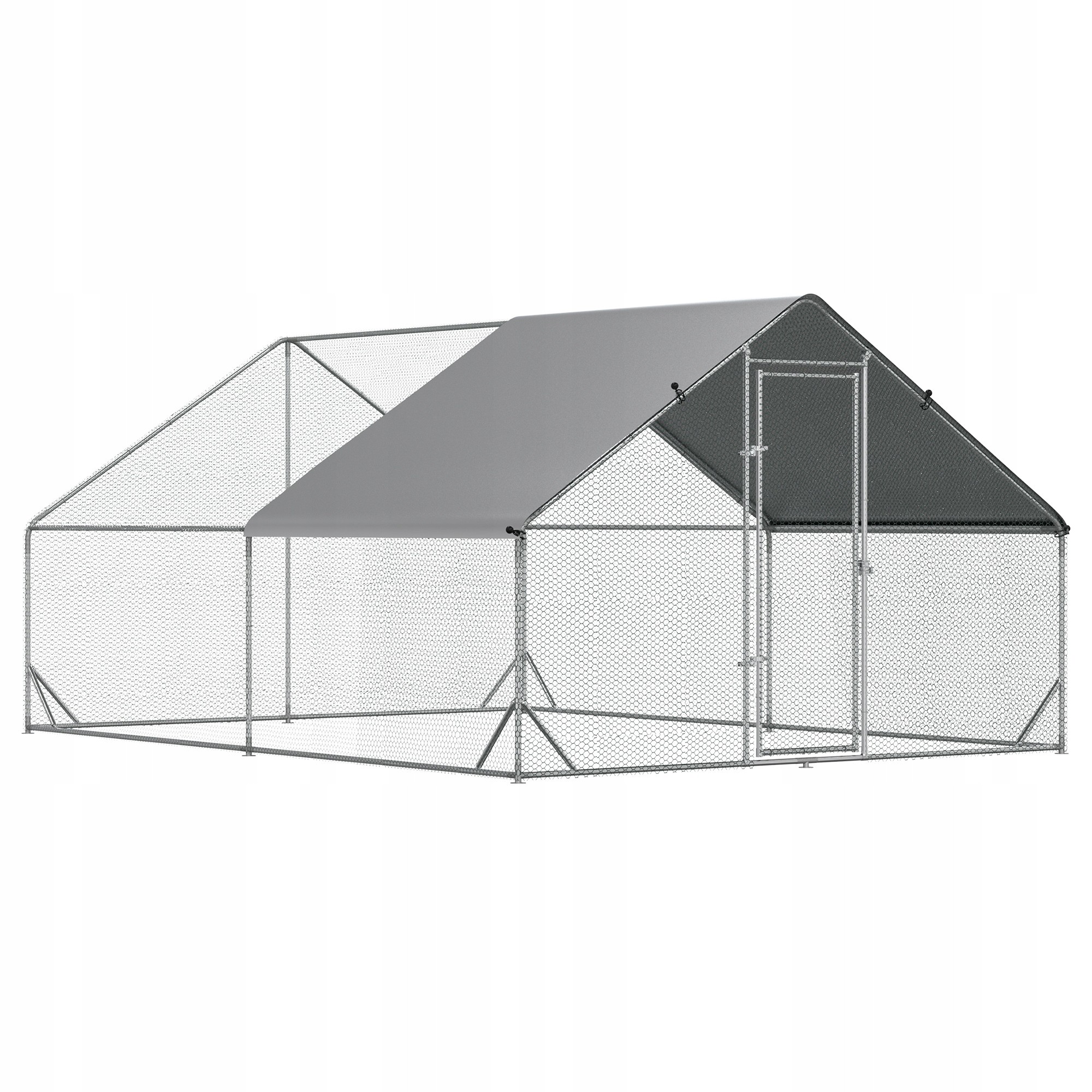 PawHut kurník s krytom, 3 x 4 x 2 m, pre 8-12 sliepok
