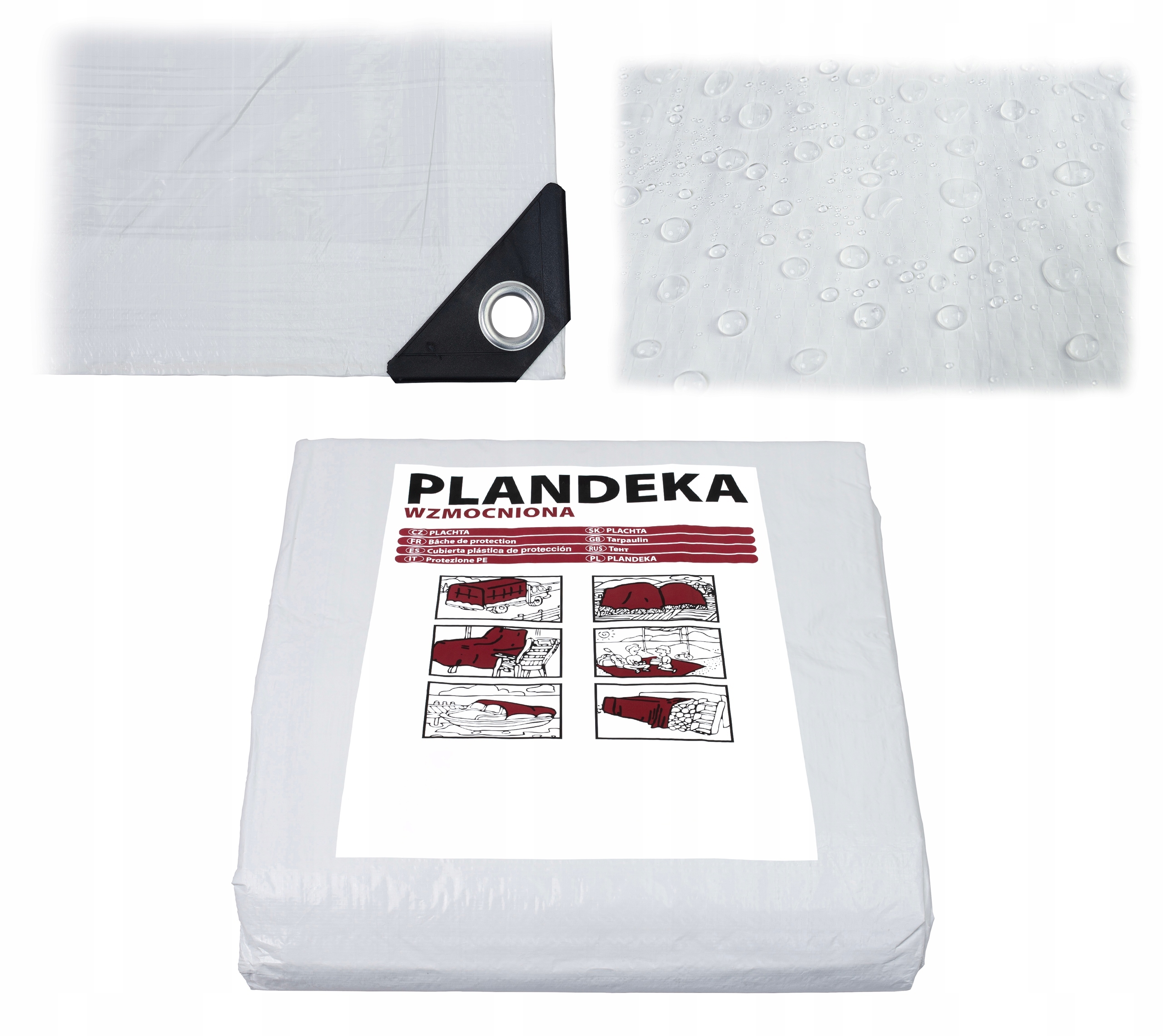 Plandeka biela zosilnená 8m x 12m - ideálna ochrana pre každú sezónu
