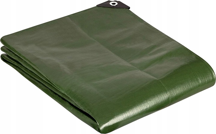 Mocná zelená plachta 8x12 m, 120g/m², UV odolná s kovovými očkami