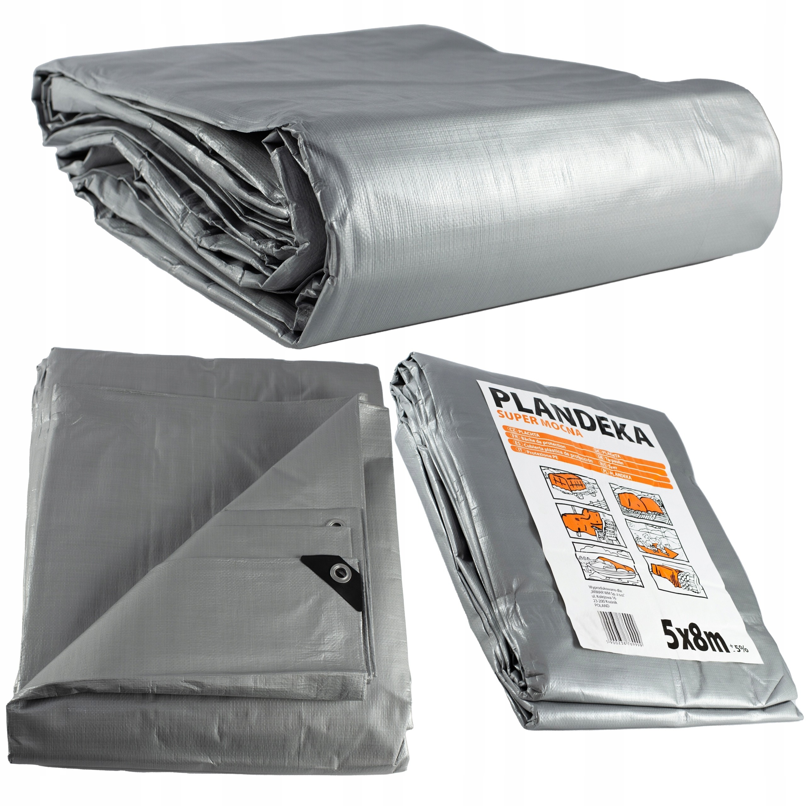 Extra silná plachta 6x12 metrov, 160 g/m², polipropylén s polyetylénovým povrchom