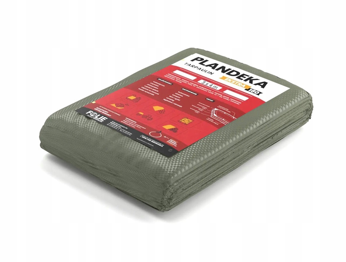 Extra Odolná Plachta 180g 3x4m Oliwkovo-Zelená