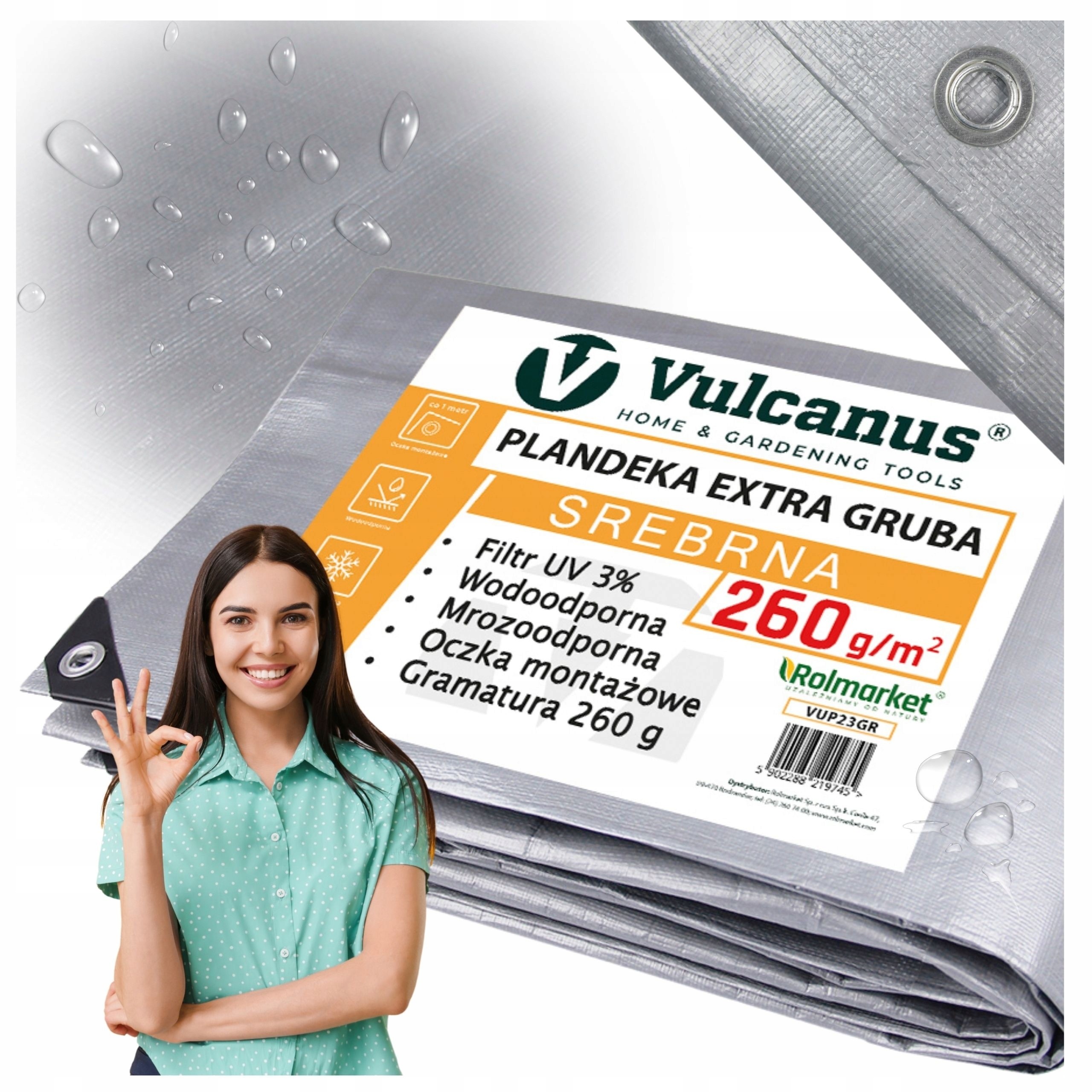 Vysokokvalitná a odolná plachta Vulcanus® PREMIUM 3x3 m, strieborno-čierna