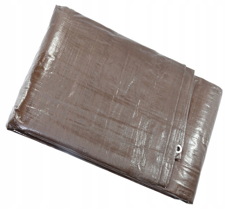 Hnedá plachta 3x6 m, 180g/m², zosilnená, očká každý 1 m, UV odolná - plandMAX