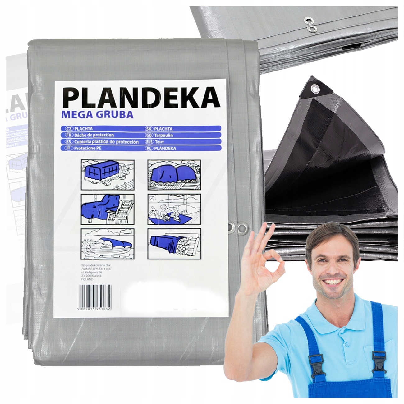 Multifunkčná ochranná plachta 3x7 m, UV stabilizácia, vodeodolná a mrazuvzdorná