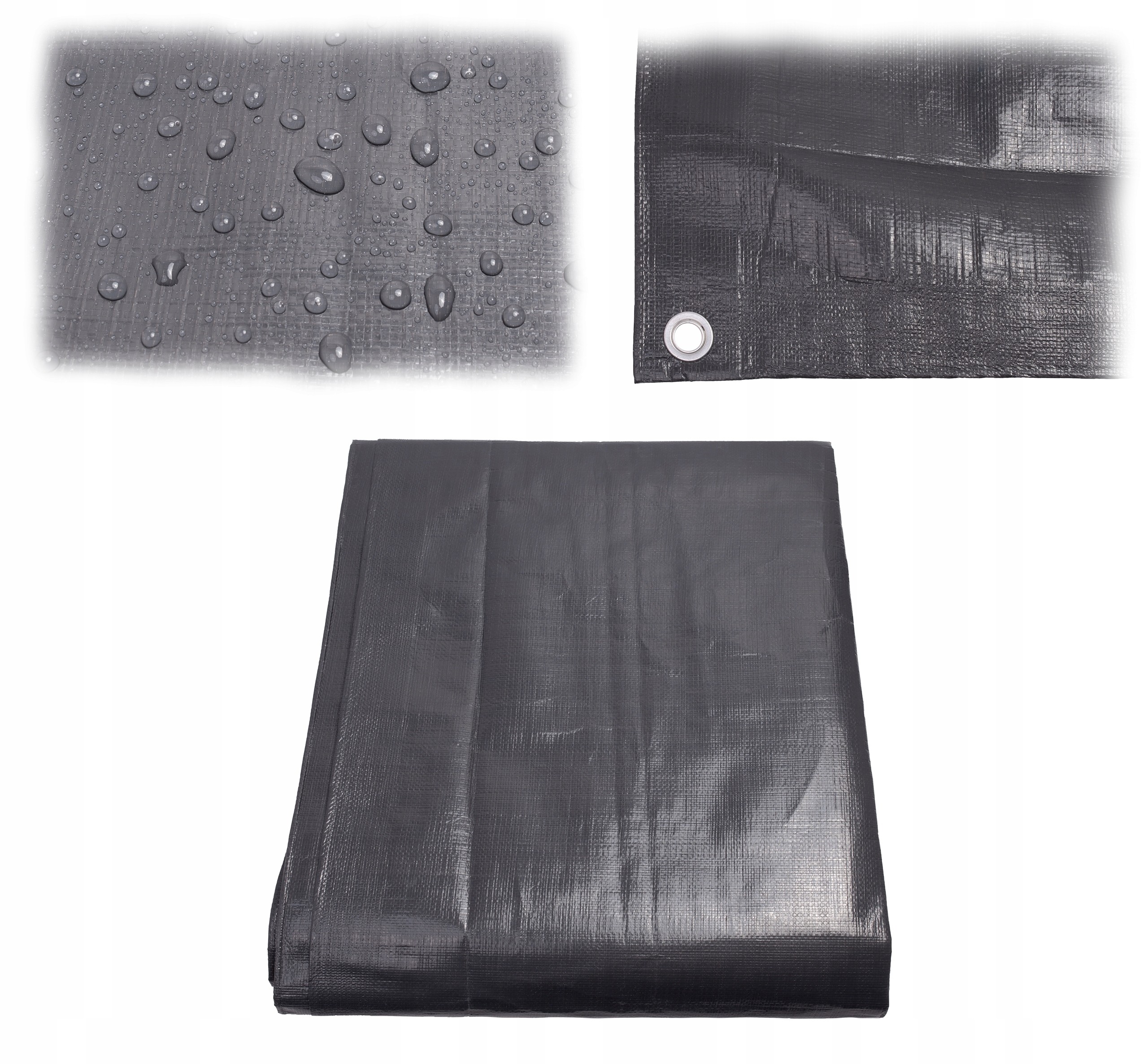 Vodoodpudivá a UV stabilizovaná plachta grafitovej farby 4x5 m 200g/m²