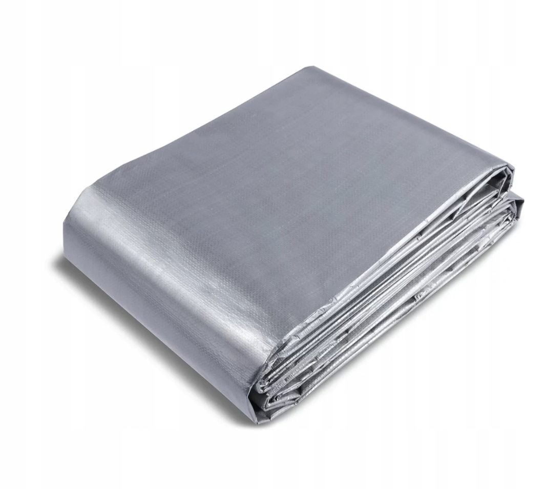 Sivá Plachta 120 g/m2 Rozmery 6x5m s Očkami