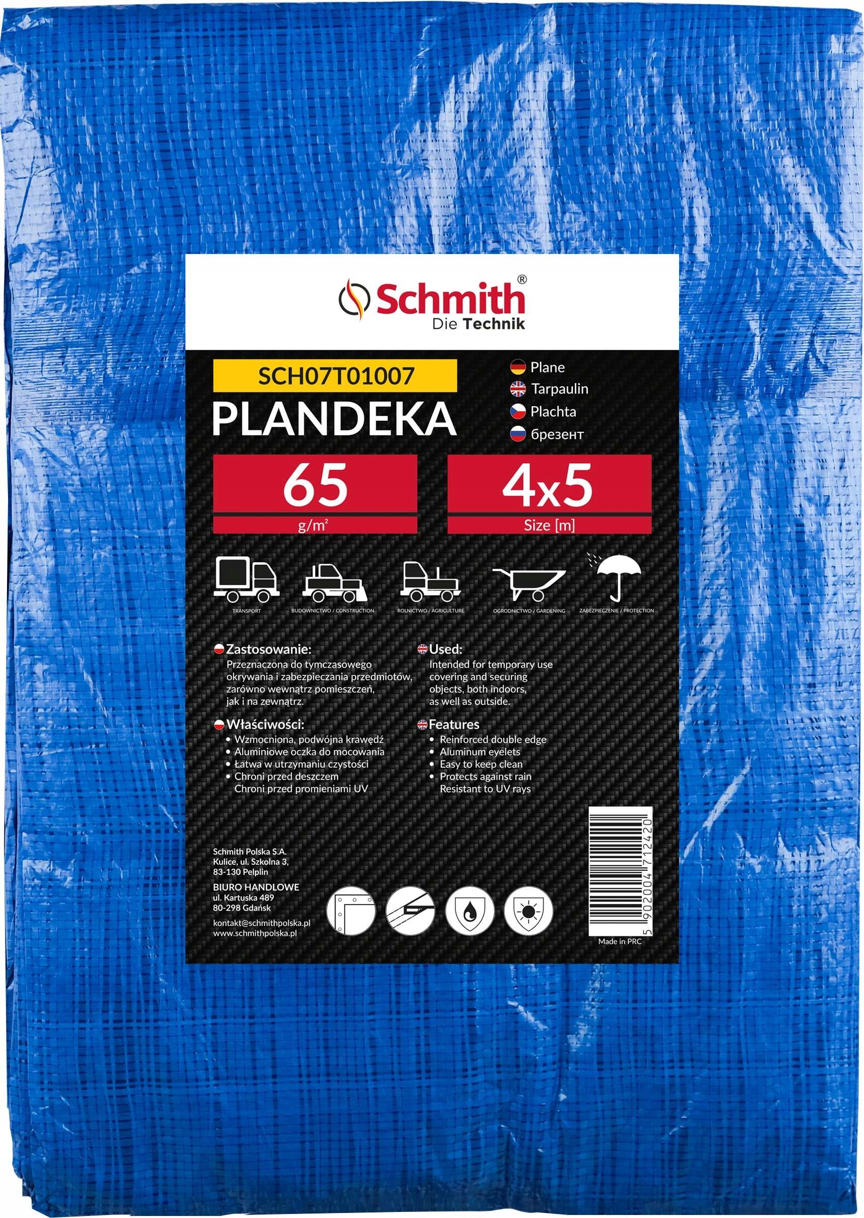 Odolná plachta 65g 4x5m pre spoľahlivú ochranu vášho majetku