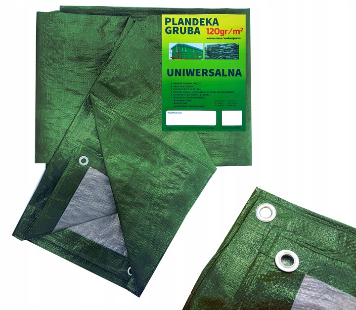 Ochranná plachta 120g, zelená, so UV filtrom, veľkosť 6 x 10 m